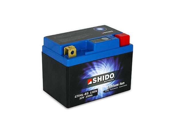 Shido LTX4L-BS Lithium - 12V ATV/MC/Snøscooter Batteri